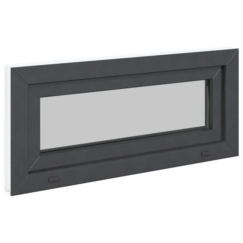 Požeminio lango RISOR 90 x 40 cm PVC ir stiklas Antracito