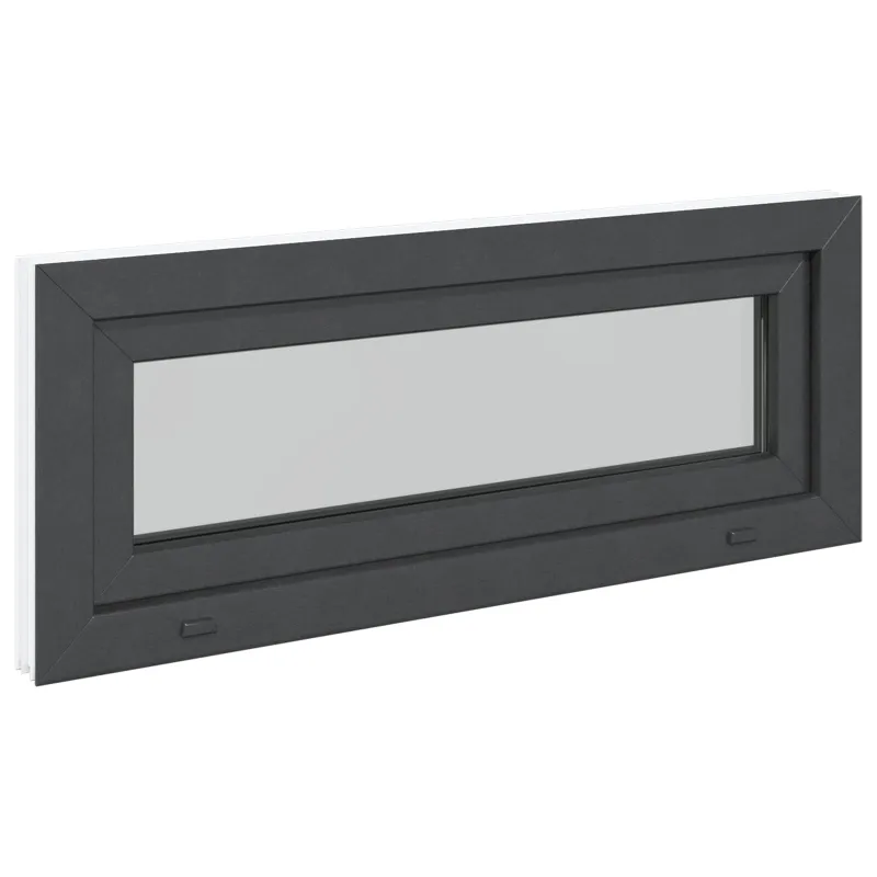 Požeminio lango RISOR 110 x 40 cm PVC ir stiklas Antracito