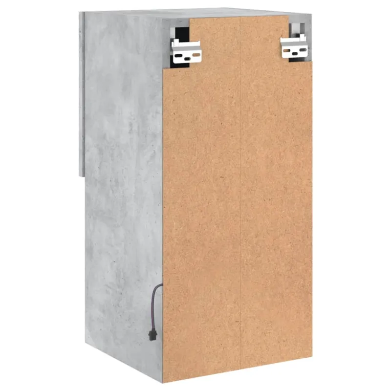 TV spintelės su LED lemputėmis, 2vnt., betono, 30,5x30x60cm