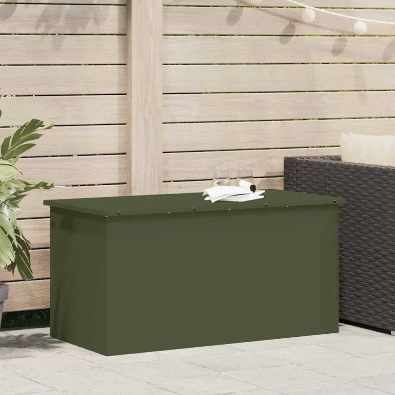Lauko saugojimo dėžė Alyvuogių žalia 100 x 50,5 x 50 cm Plienas
