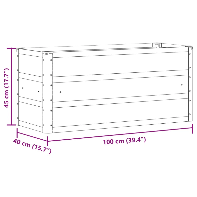 Lovelis Antracitas 100 x 40 x 45 cm Plienas