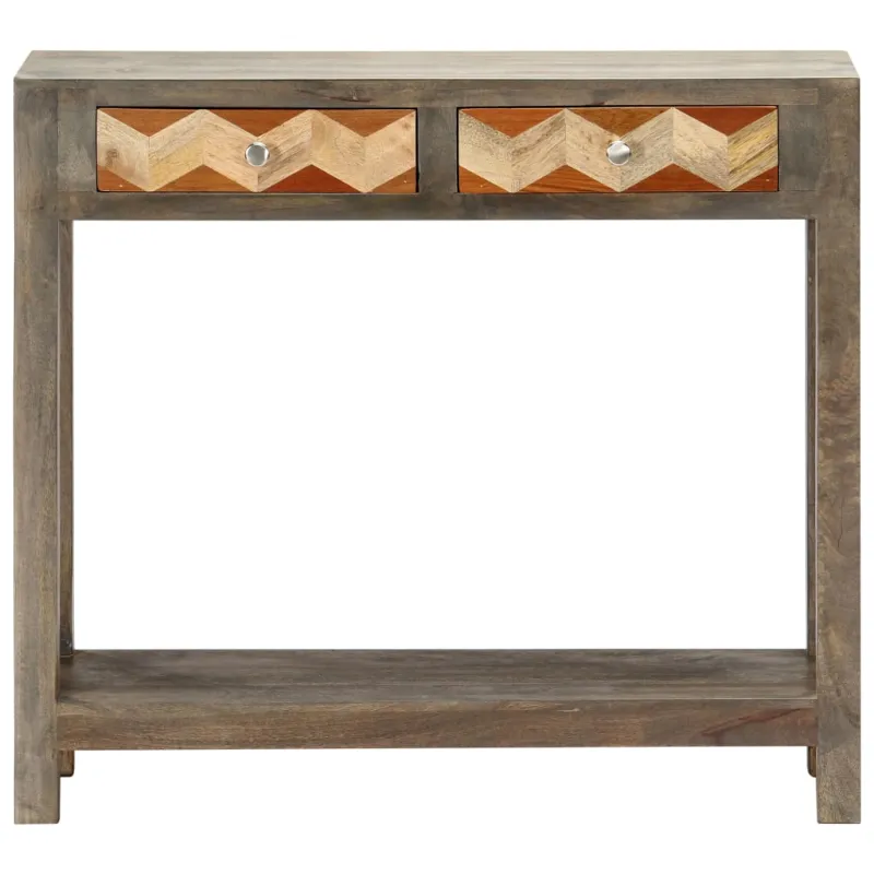 Konsolinis staliukas, pilkas, 86x30x76cm, mango medienos mas.