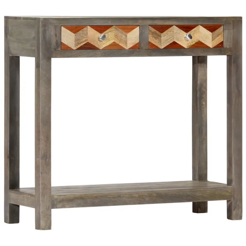 Konsolinis staliukas, pilkas, 86x30x76cm, mango medienos mas.