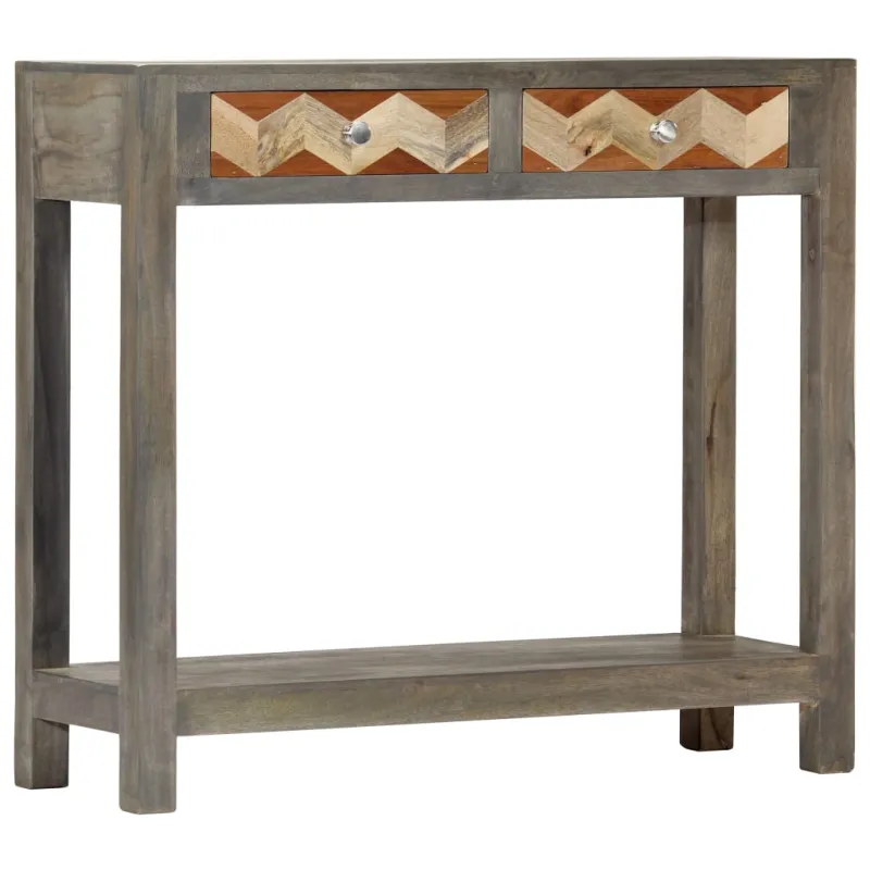 Konsolinis staliukas, pilkas, 86x30x76cm, mango medienos mas.