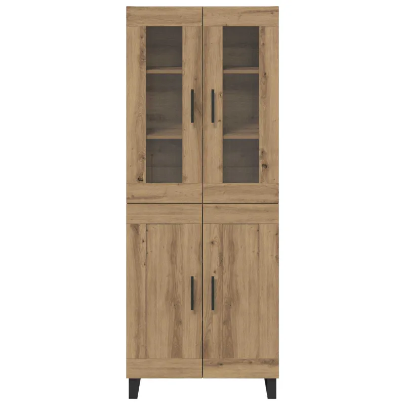 Aukštas spintelė 2 pcs Amatininkų ąžuolas Apdirbta mediena