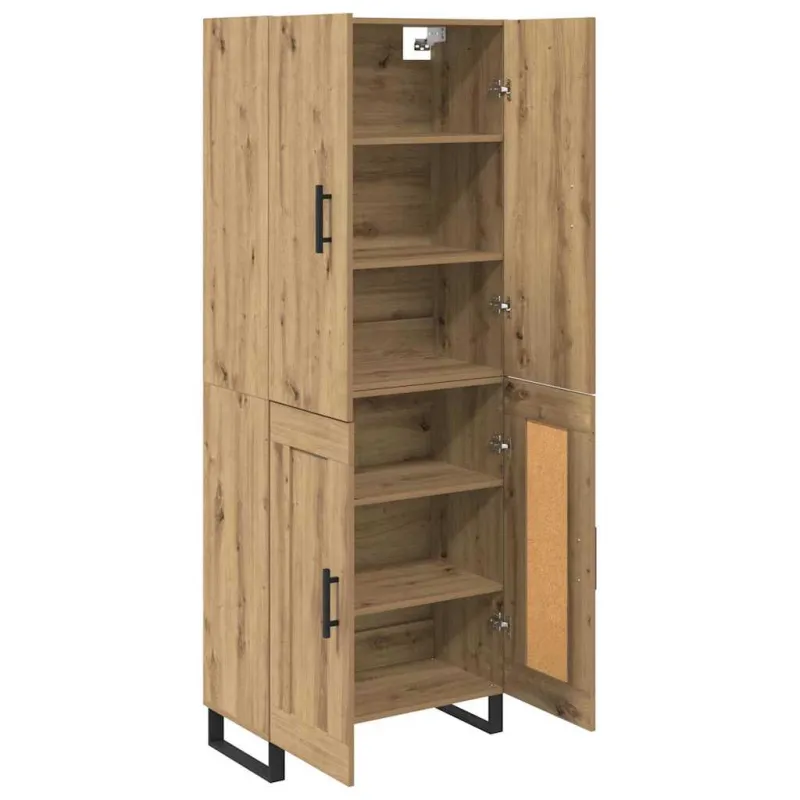 Aukštas spintelė 2 pcs Amatininkų ąžuolas 69,5 x 34 x 180 cm