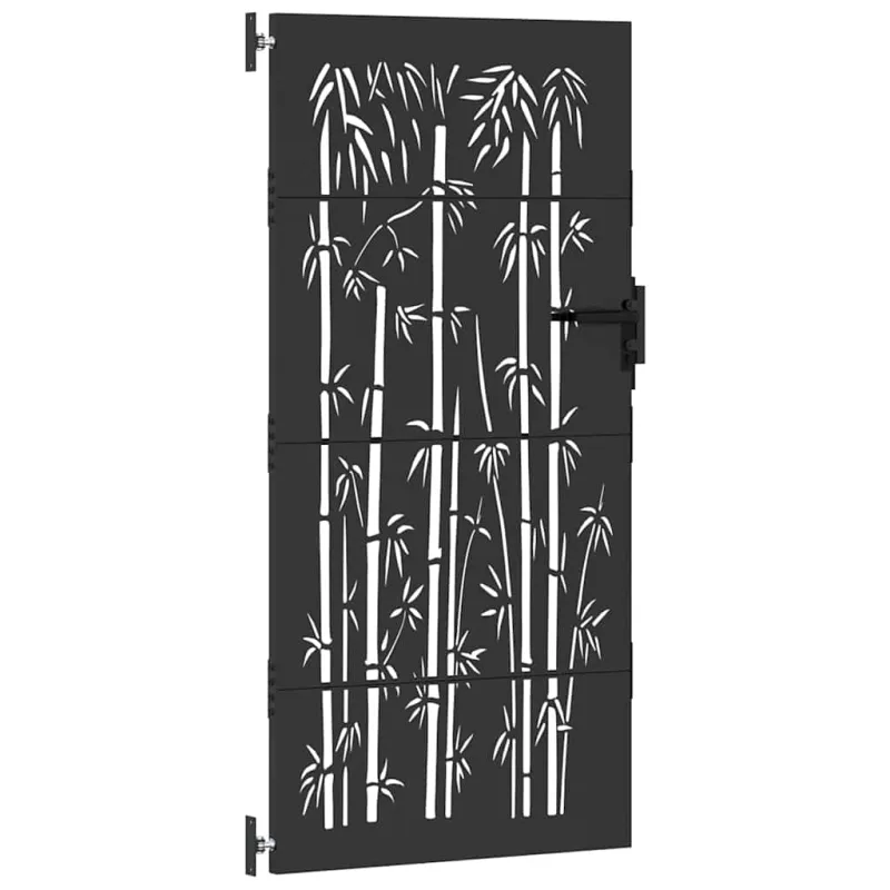 Sodo vartai 85 x 175 cm Milteliniu būdu padengtas plienas Juoda