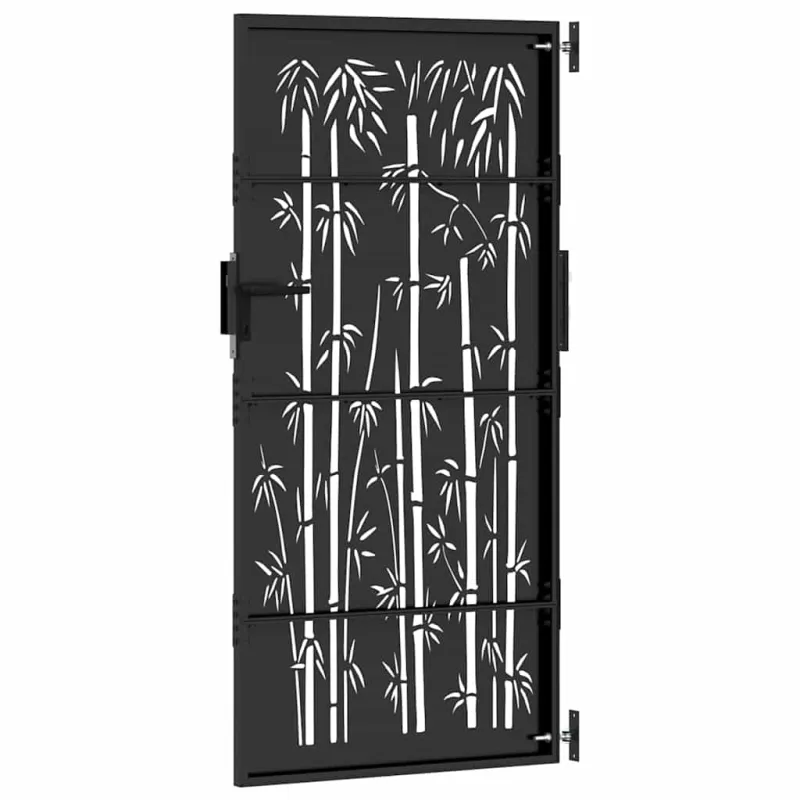 Sodo vartai 85 x 175 cm Milteliniu būdu padengtas plienas Juoda