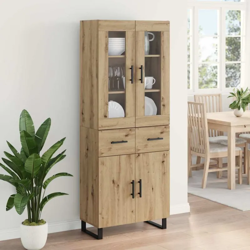 Aukštas spintelė su stalčių 2 pcs Amatininkų ąžuolas