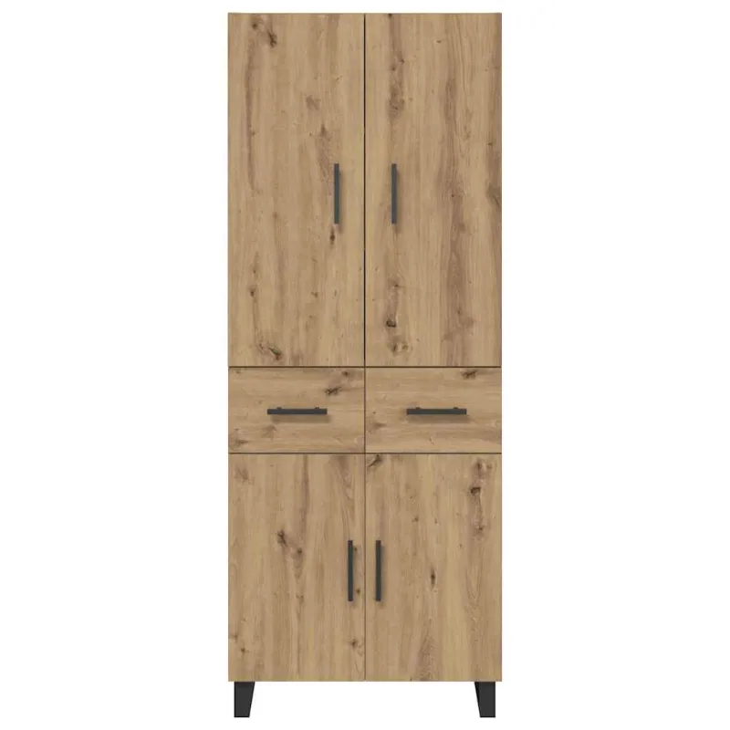 Aukštas spintelė 2 pcs Amatininkų ąžuolas 69,5 x 34 x 180 cm