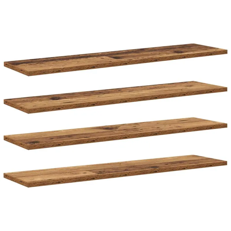 Knygų lentyna 4 pcs Ruda 80 x 20 x 1,5 cm Apdirbta mediena