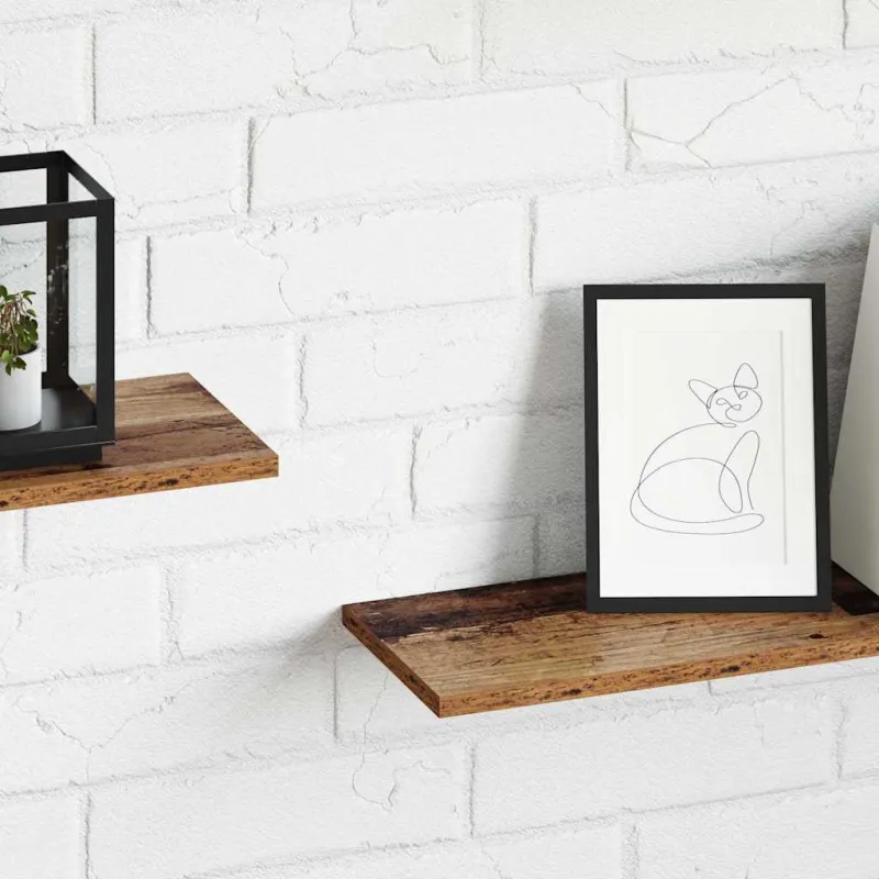 Knygų lentyna 4 pcs Ruda 80 x 20 x 1,5 cm Apdirbta mediena