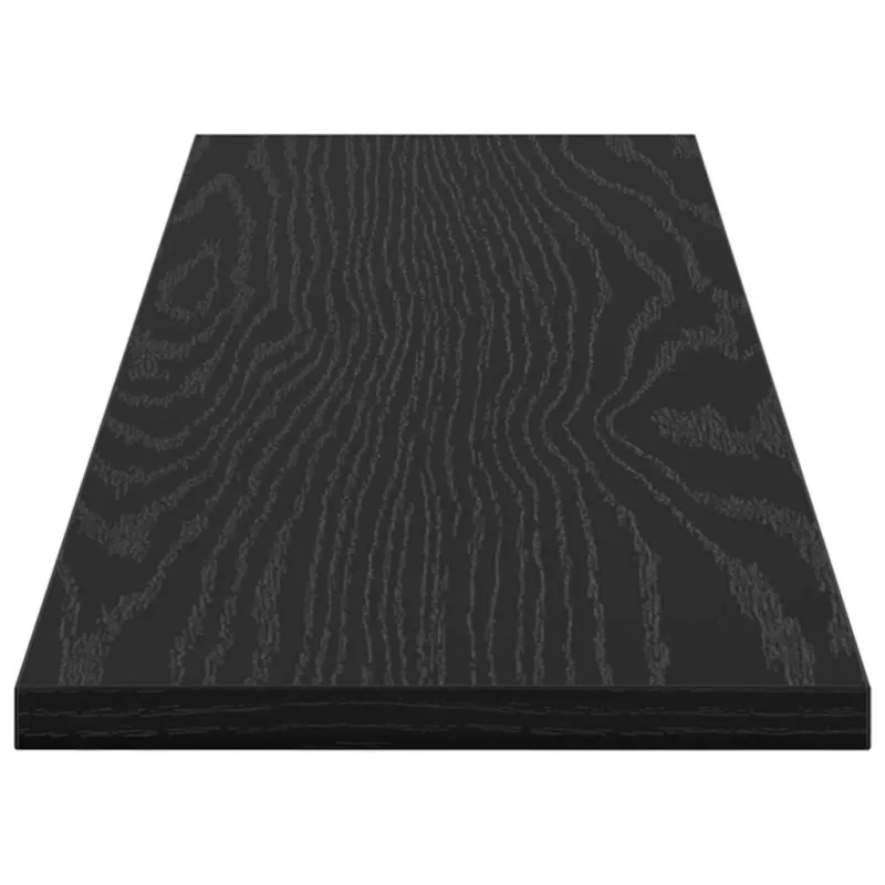 Knygų lentyna 4 pcs Juodas 80 x 20 x 1,5 cm Apdirbta mediena