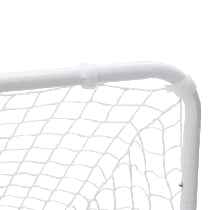 Futbolo vartai, balti, 122x81x81 cm, plienas