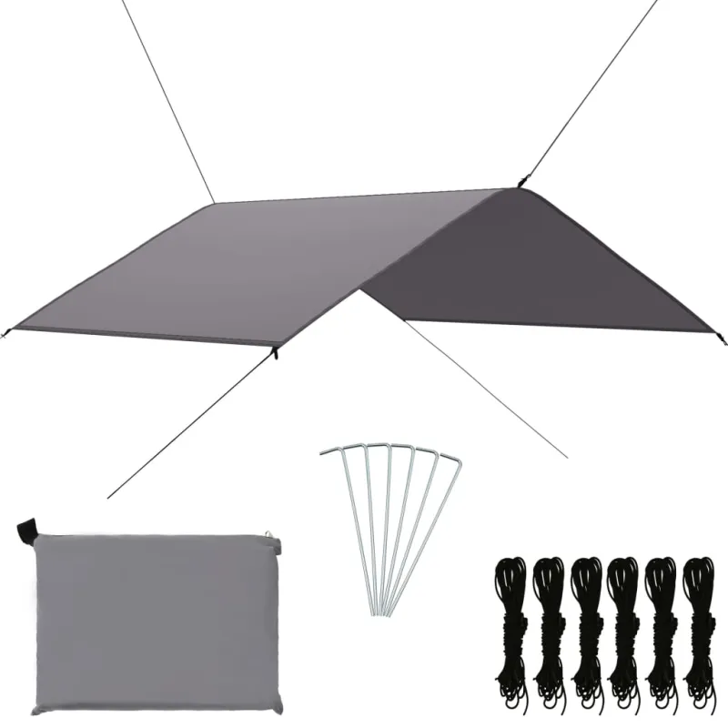 Lauko tentas, pilkos spalvos, 4x4m