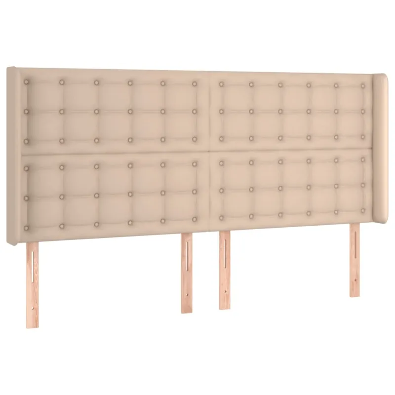 Galvūgalis su LED, kapučino spalvos, 183x16x118/128cm