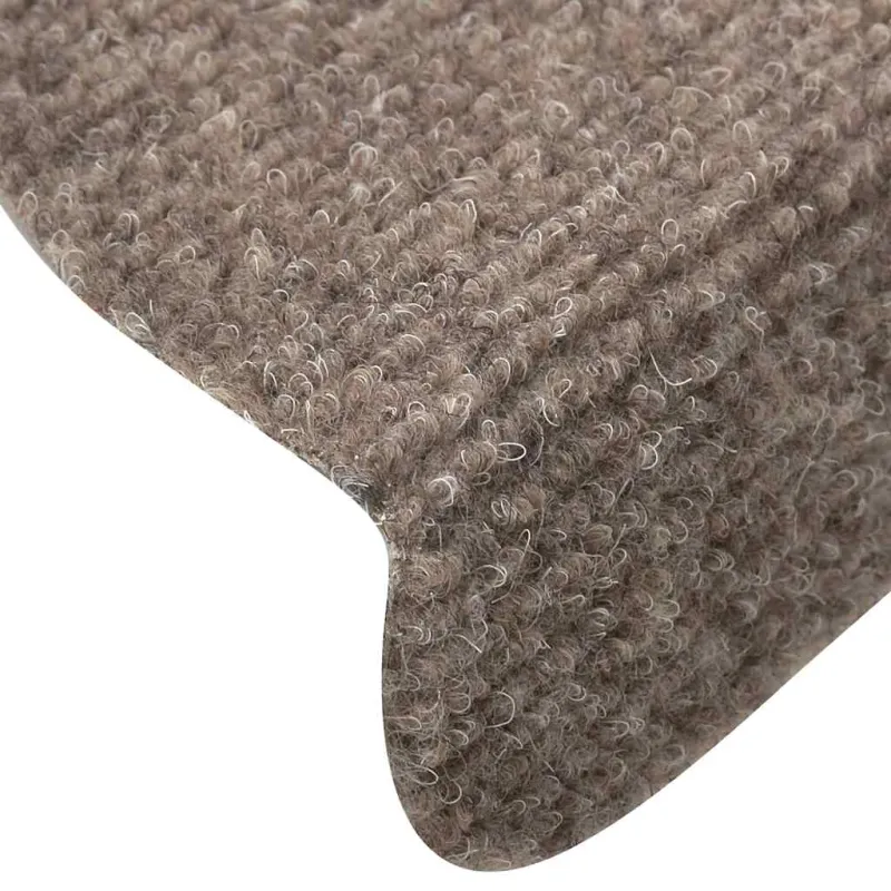 Laiptų kilimėliai, lipnūs, 30 vnt., 56x17x3 cm, smėlio spalvos, pusapvaliai