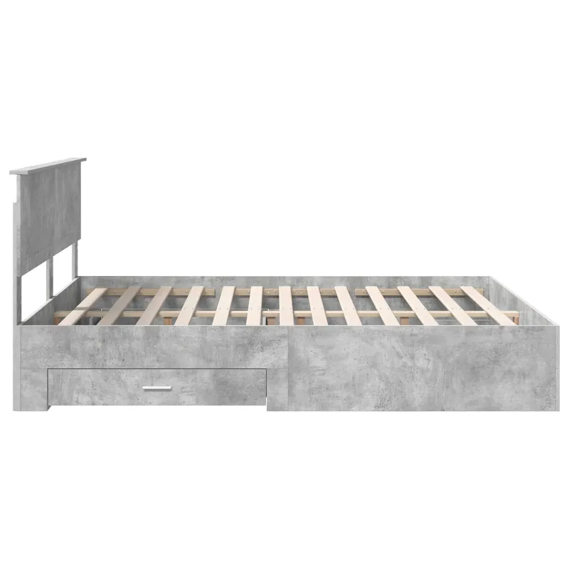 Lovos rėmas Betono pilka 160 x 200 cm Apdirbta mediena