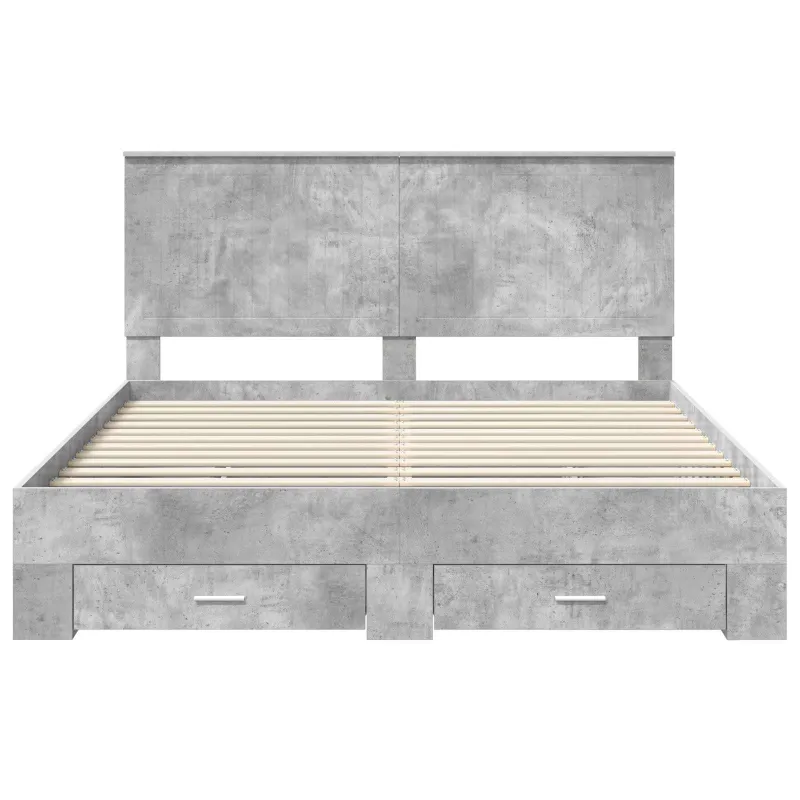 Lovos rėmas Betono pilka 160 x 200 cm Apdirbta mediena