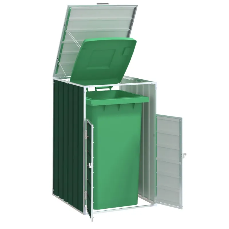 Wheelie Bin saugykla vienai šiukšliadėžei žaliai 72x81x115 cm