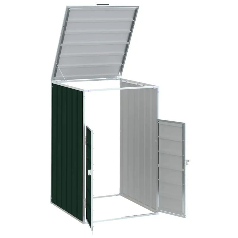 Wheelie Bin saugykla vienai šiukšliadėžei žaliai 72x81x115 cm