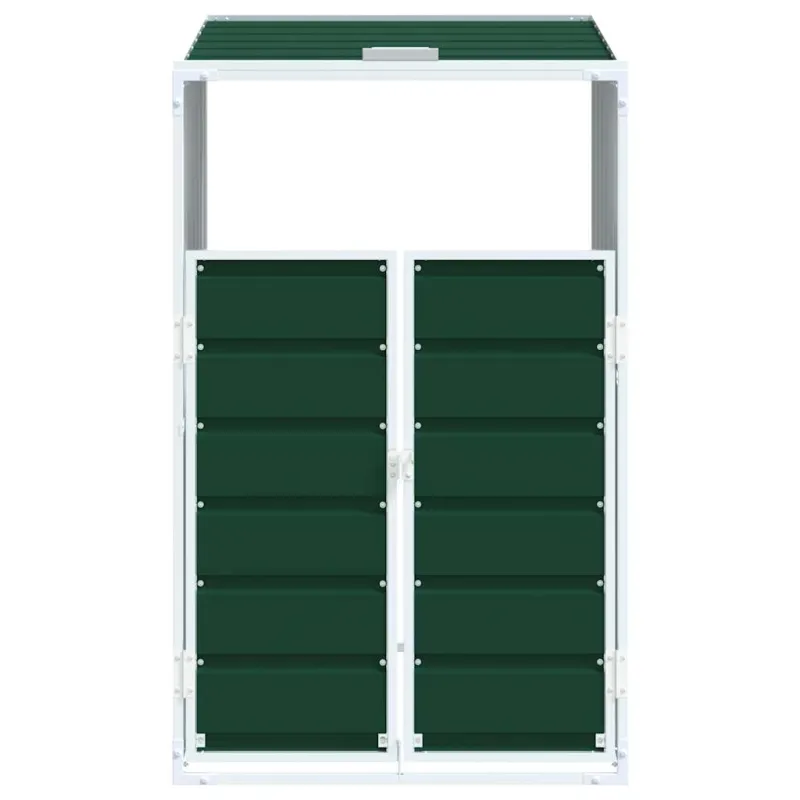 Wheelie Bin saugykla vienai šiukšliadėžei žaliai 72x81x115 cm