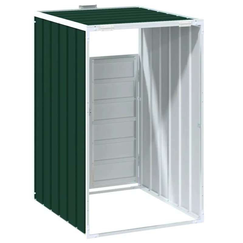 Wheelie Bin saugykla vienai šiukšliadėžei žaliai 72x81x115 cm