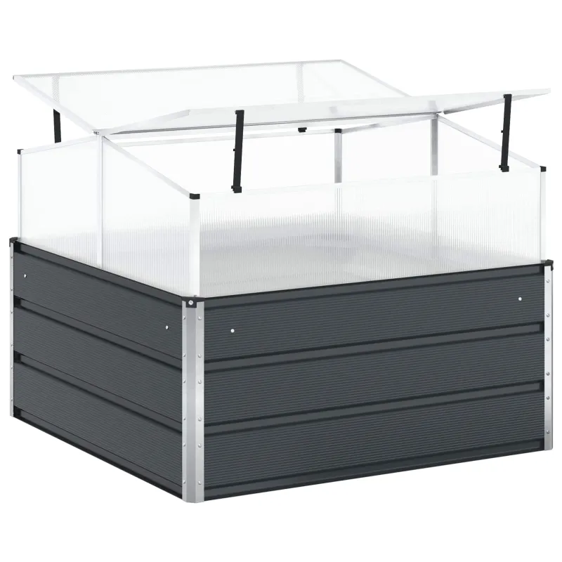 Lovelis Antracitas 100 x 100 x 77 cm Cinkuota plienas