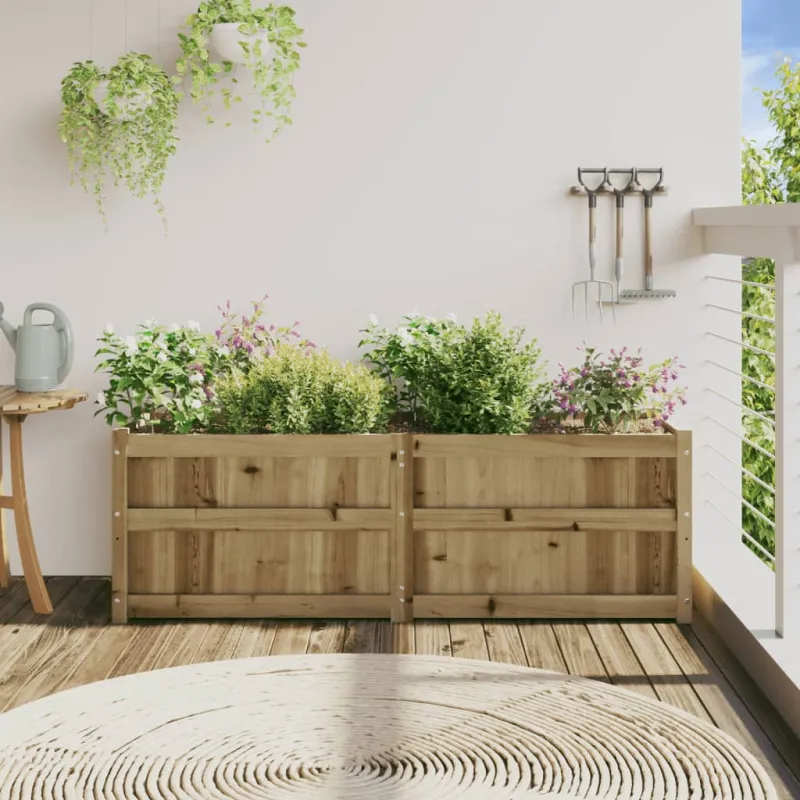 Sodo lovelis, 150x50x50cm, impregnuota pušies mediena
