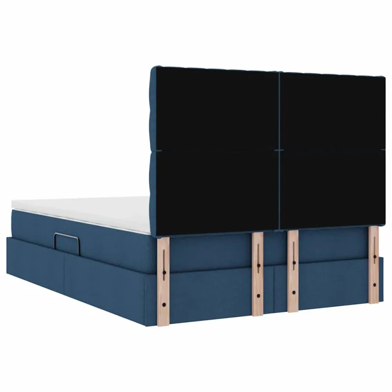 Lova su daiktų laikymo vieta ir čiužiniu Mėlyna 140 x 190 cm