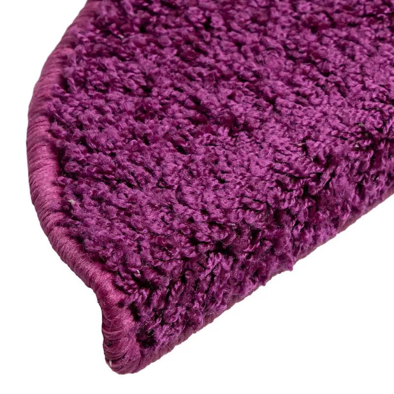 Laiptų kilimėliai, 15 vnt., 56x17x3 cm, violetiniai, pusapvaliai