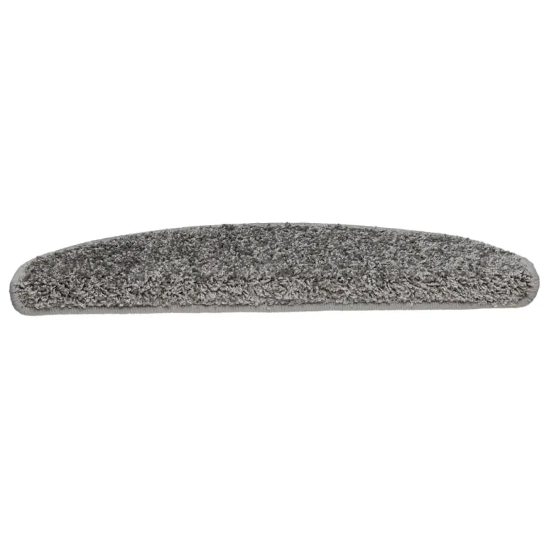 Laiptų kilimėliai, 15 vnt., pilki, 65x21x4 cm, dideli, pusapvaliai