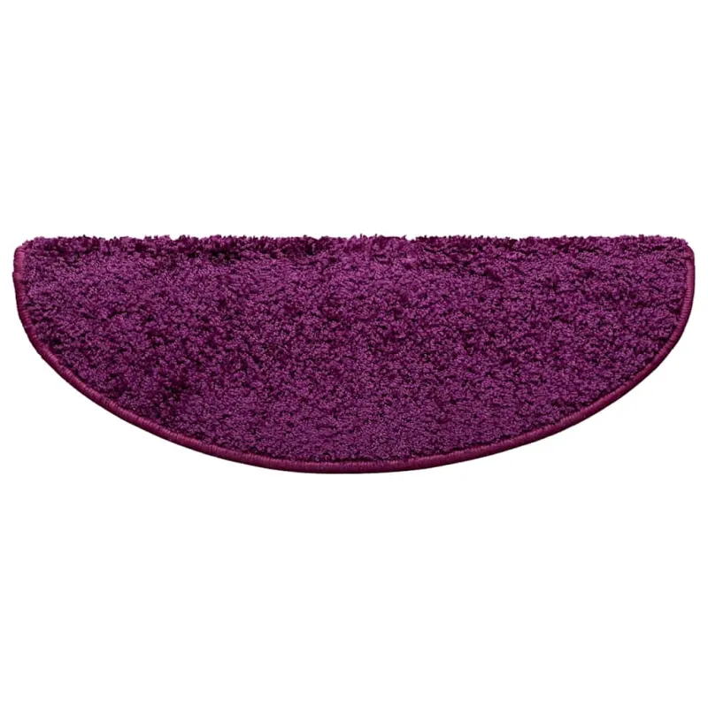Laiptų kilimėliai, 15 vnt., 65x21x4 cm, violetiniai, pusapvaliai, dideli