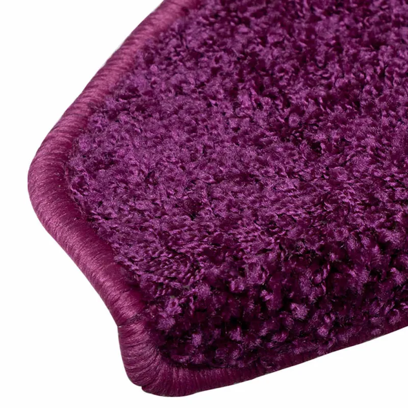 Laiptų kilimėliai, 15 vnt., 65x21x4 cm, violetiniai, pusapvaliai, dideli