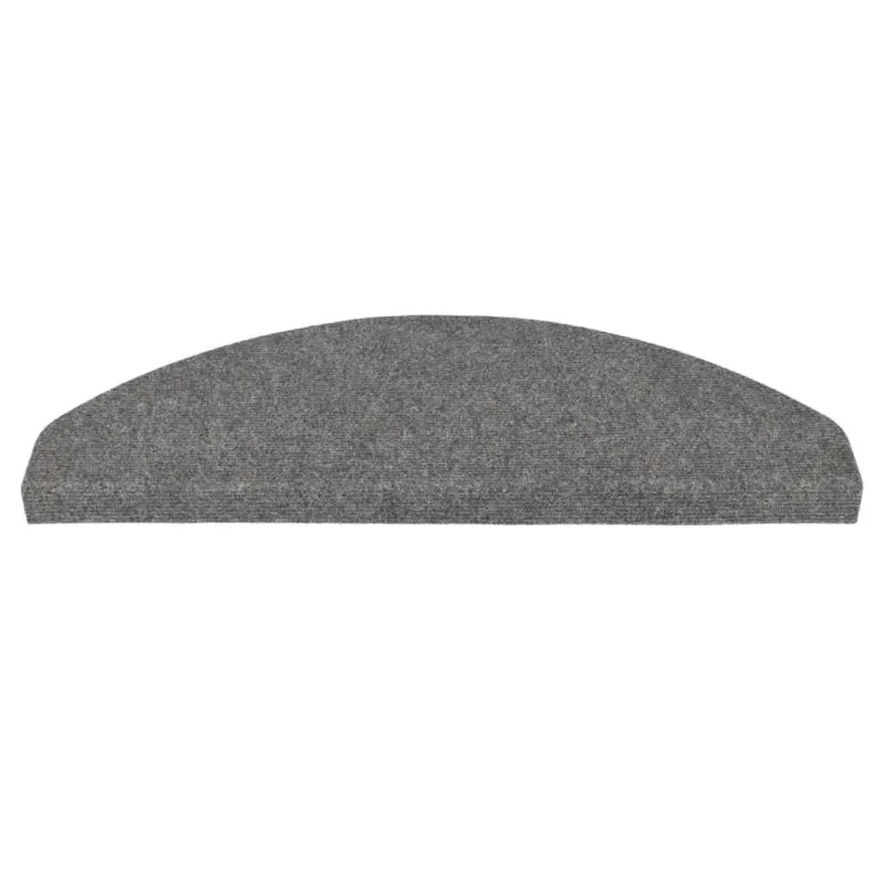 Lipnūs laiptų kilimėliai, 15vnt., pilkos spalvos, 65x22,5x3,5cm