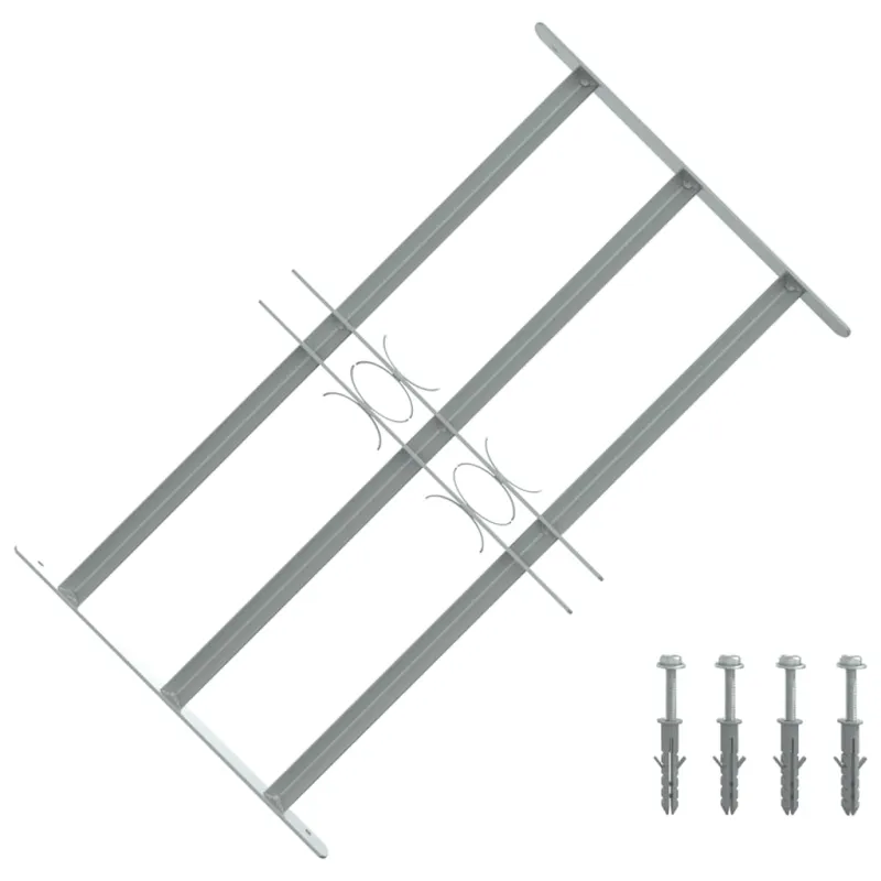 Reguliuojama apsauginė grotelė langams su 3 skersiniais, 500-650mm