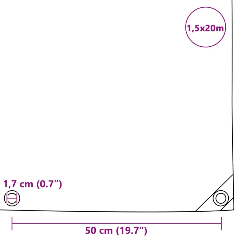 Tentas, mėlynas, 650 g/m², 1,5x20 m