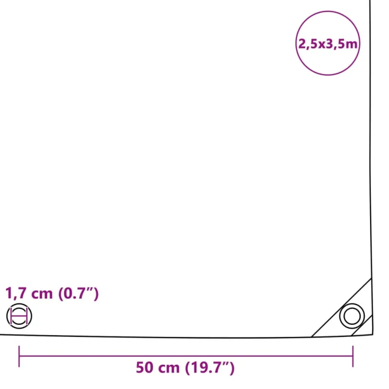 Tentas, mėlynas, 650 g/m², 2,5x3,5 m