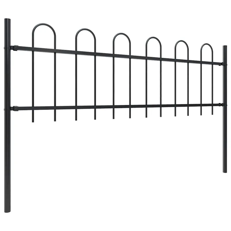 Sodo tvora BOXTEL su lankiniu viršumi, plienas, 181x60cm, juoda