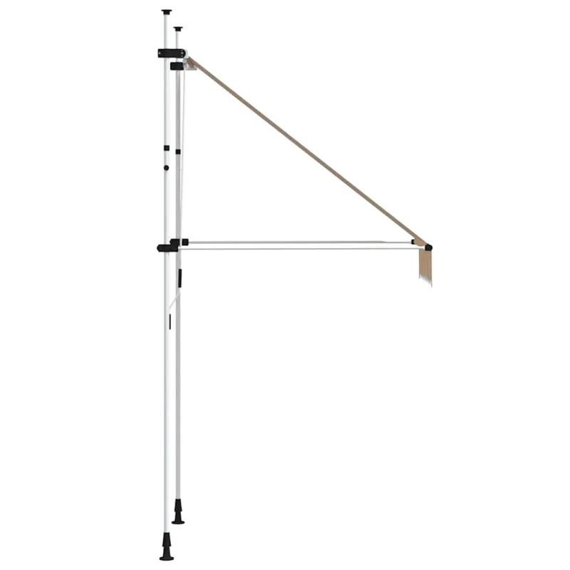 Rankiniu būdu ištraukiama markizė, oranžinė ir balta, 100cm