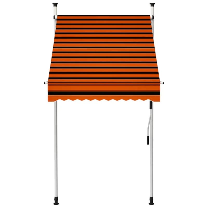 Rankiniu būdu ištraukiama markizė, oranžinė ir ruda, 100cm