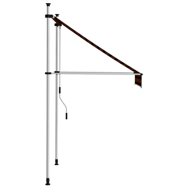 Rankiniu būdu ištraukiama markizė, oranžinė ir ruda, 100cm