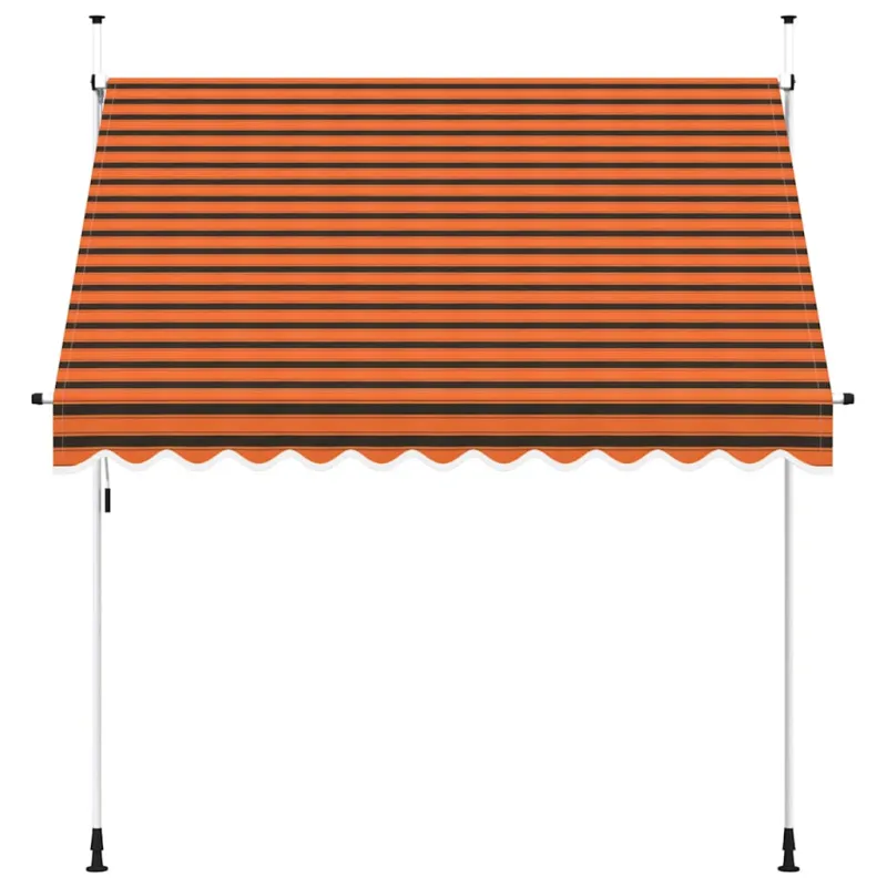 Rankiniu būdu ištraukiama markizė, oranžinė ir ruda, 250cm