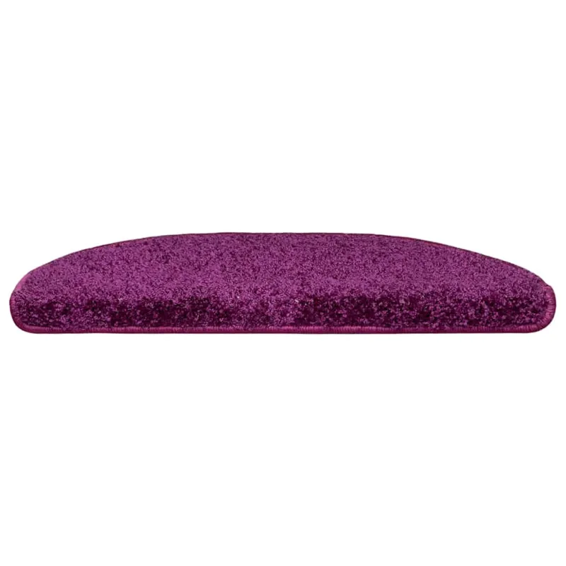 Laiptų kilimėliai, 10 vnt., 65x21x4 cm, violetiniai, pusapvaliai, dideli