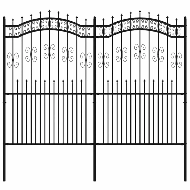 Sodo tvora KAMPEN su ietimi viršūne, juoda, 240x175cm, plienas
