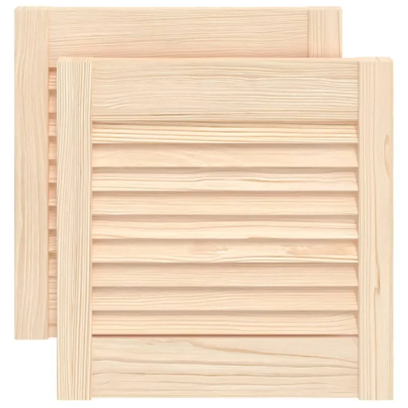 Spintelės durelės, 2vnt., 39,5x39,4cm, pušis, žaliuzių dizaino
