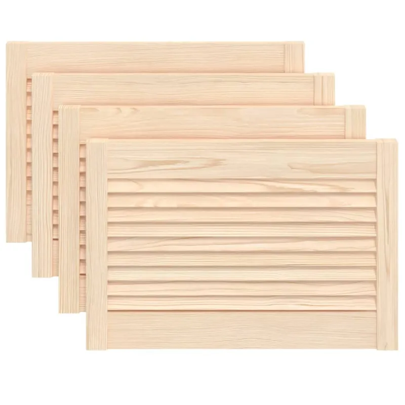 Spintelės durelės, 4vnt., 39,5x59,4cm, pušis, žaliuzių dizaino