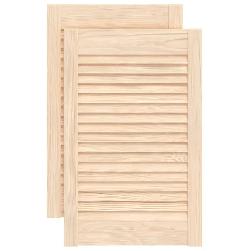 Spintelės durelės, 2vnt., 61,5x39,4cm, pušis, žaliuzių dizaino