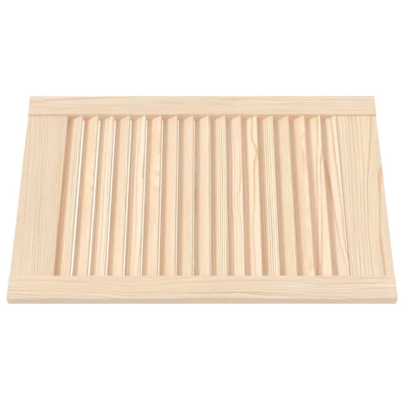 Spintelės durelės, 2vnt., 61,5x39,4cm, pušis, žaliuzių dizaino