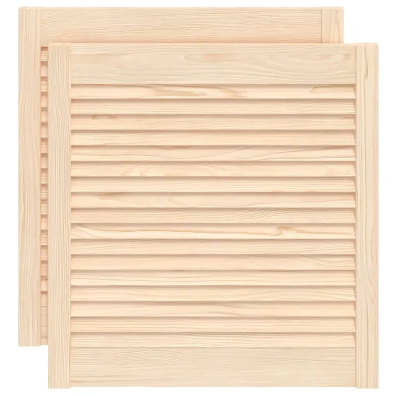 Spintelės durelės, 2vnt., 61,5x59,4cm, pušis, žaliuzių dizaino